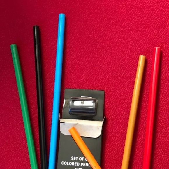 LootCrate 6 colored pencils and sharpener - Picture 2 of 3